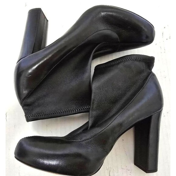 Chloe Womens Leather Black Pull On Block Heels Ankle Boots Shoes Size US… - Picture 6 of 10